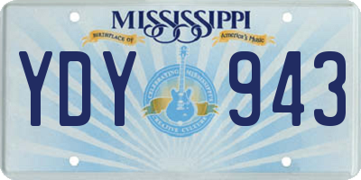 MS license plate YDY943
