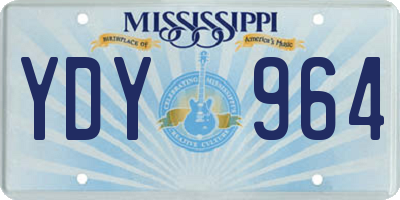 MS license plate YDY964