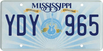 MS license plate YDY965