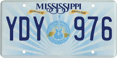 MS license plate YDY976