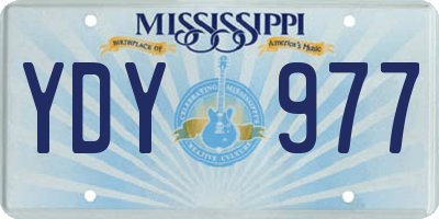 MS license plate YDY977