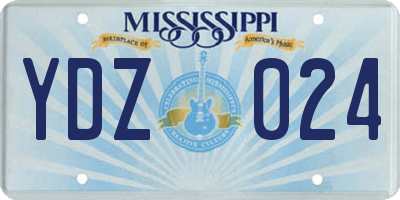 MS license plate YDZ024