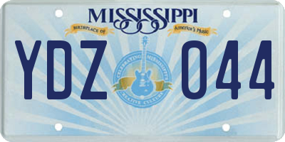 MS license plate YDZ044