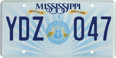 MS license plate YDZ047