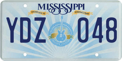 MS license plate YDZ048