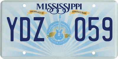 MS license plate YDZ059