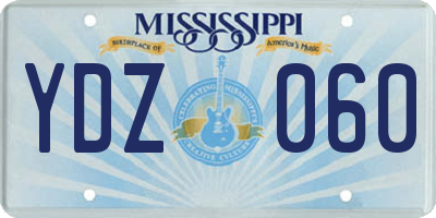 MS license plate YDZ060
