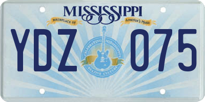 MS license plate YDZ075