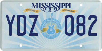 MS license plate YDZ082