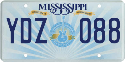 MS license plate YDZ088