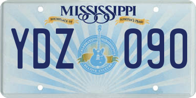 MS license plate YDZ090