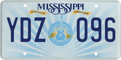 MS license plate YDZ096