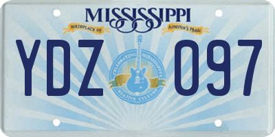 MS license plate YDZ097