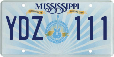 MS license plate YDZ111