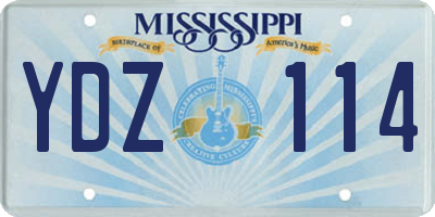MS license plate YDZ114