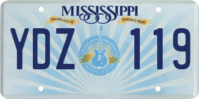 MS license plate YDZ119