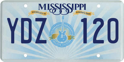 MS license plate YDZ120