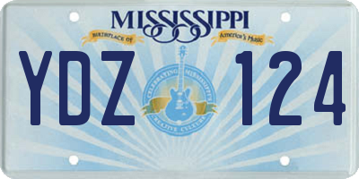 MS license plate YDZ124