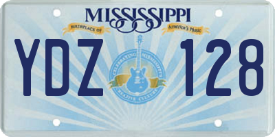 MS license plate YDZ128