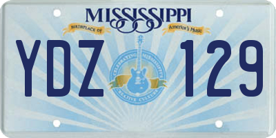 MS license plate YDZ129