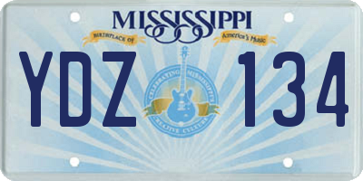 MS license plate YDZ134