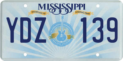 MS license plate YDZ139