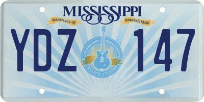 MS license plate YDZ147