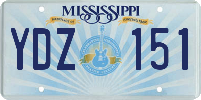 MS license plate YDZ151