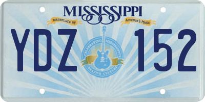 MS license plate YDZ152