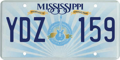 MS license plate YDZ159
