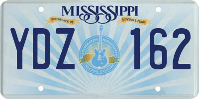 MS license plate YDZ162