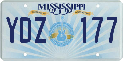 MS license plate YDZ177