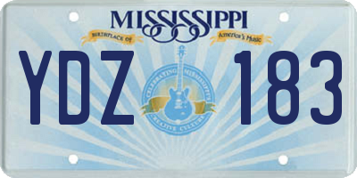 MS license plate YDZ183