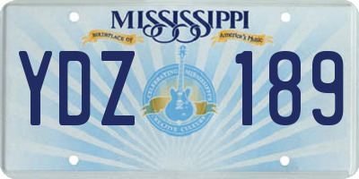 MS license plate YDZ189