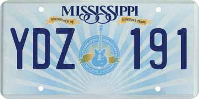 MS license plate YDZ191