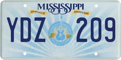 MS license plate YDZ209
