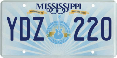 MS license plate YDZ220