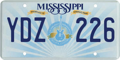 MS license plate YDZ226