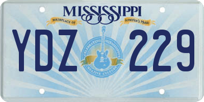 MS license plate YDZ229