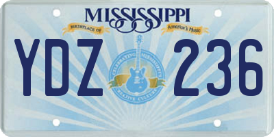MS license plate YDZ236
