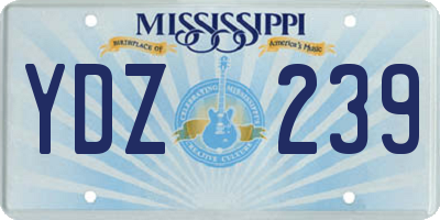 MS license plate YDZ239