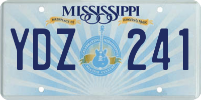 MS license plate YDZ241