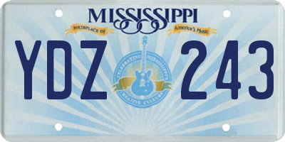 MS license plate YDZ243