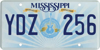 MS license plate YDZ256