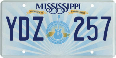MS license plate YDZ257