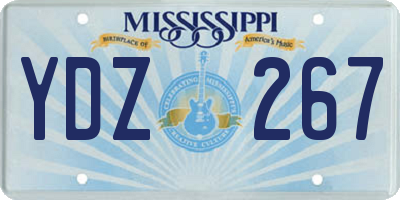 MS license plate YDZ267