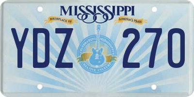 MS license plate YDZ270