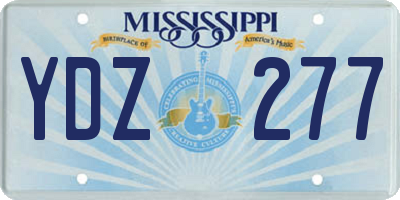 MS license plate YDZ277