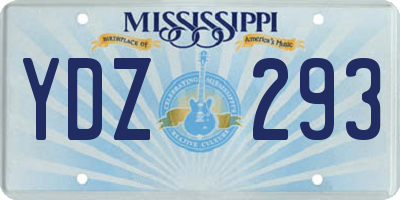MS license plate YDZ293