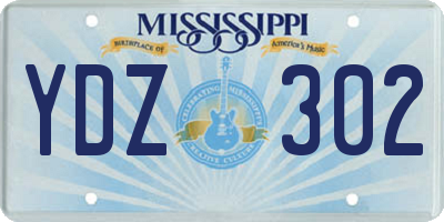 MS license plate YDZ302